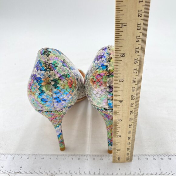 YDN Multicolor Snakeskin Heels - Picture 4 of 7